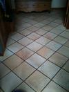 Entry tile floor before cleaning.