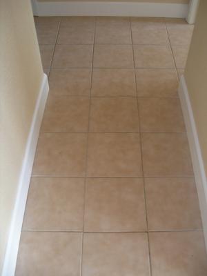 Hallway Before Grout Cleaning